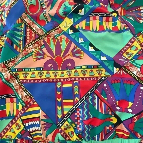 Vintage Head Vibrant Abstract Print Reversible Track Jacket 80-90s Size S - Picture 3 of 9